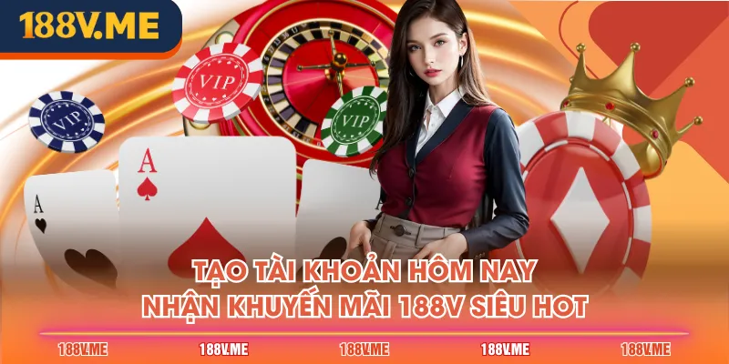 Tạo tài khoản hôm nay nhận khuyến mãi 188V siêu hot